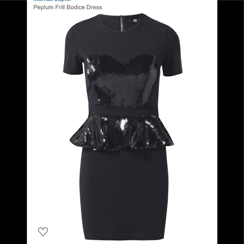 Markus Lupfer Heart Sequin Dress Small NWT
